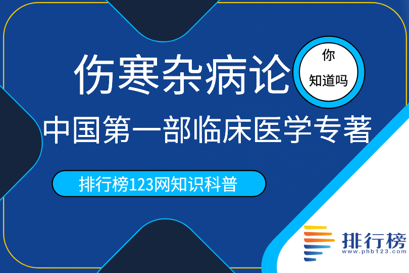 中國第一部臨床醫(yī)學(xué)專著：傷寒雜病論(張仲景所創(chuàng))