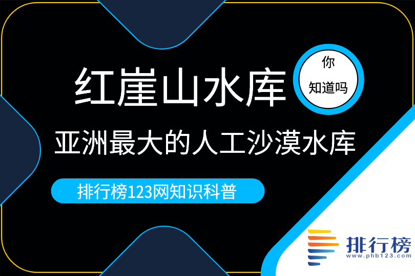 亚洲最大的人工沙漠水库：红崖山水库(总库容量1.27亿立方米)