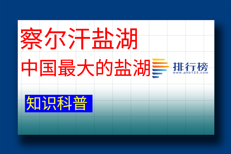 中國(guó)最大的鹽湖：察爾汗鹽湖(面積為5856平方公里)