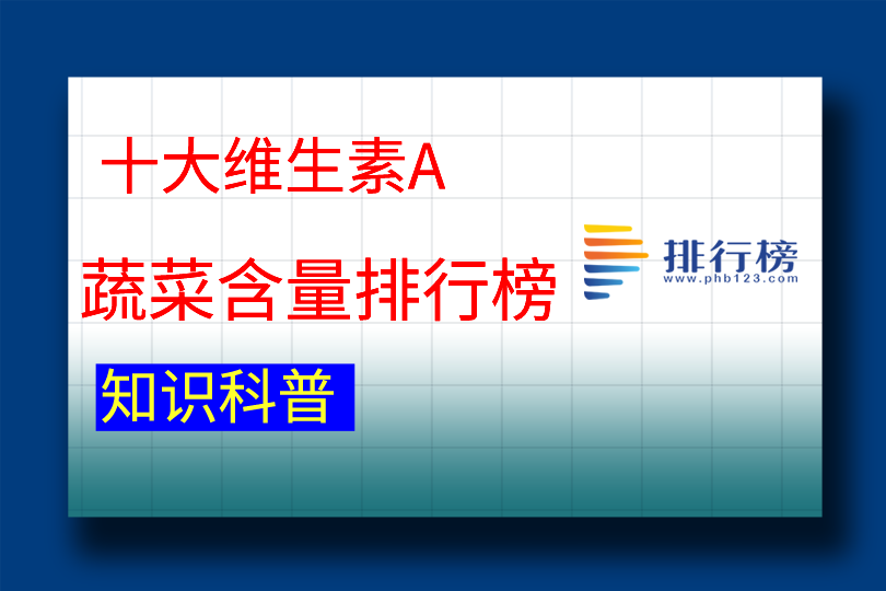 十大維生素A蔬菜含量排行榜：菠菜位列第一(胡蘿卜上榜)