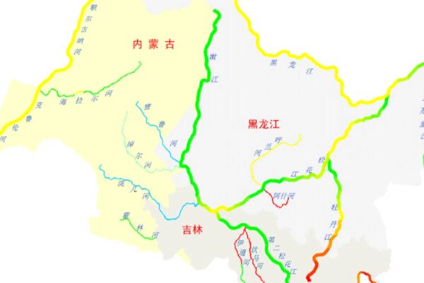 中国七大水系，黄河水系上榜，第三干流长度最短（黄河水量最大的支流）
