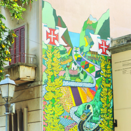 Rua de Santa Maria艺术彩绘街区