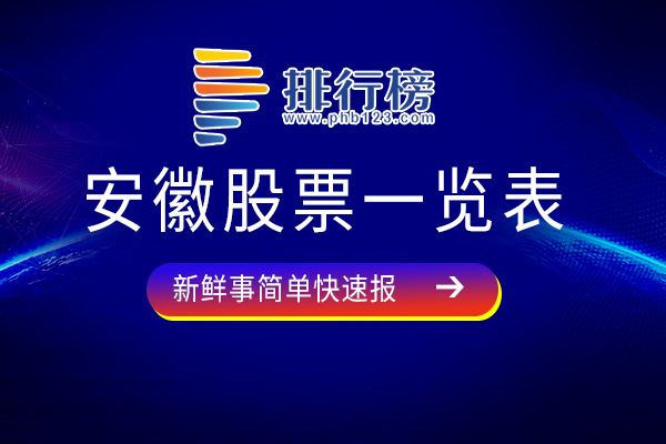 安徽股票一覽表-安徽股票有哪些