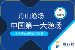 中国第一大渔场：舟山渔场(面积约5.3万平方公里)