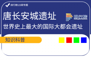 世界史上最大的國(guó)際大都會(huì)遺址：唐長(zhǎng)安城遺址(約87.27平方公里)