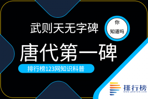 唐代第一碑：武则天无字碑(位于陕西省咸阳市乾陵)